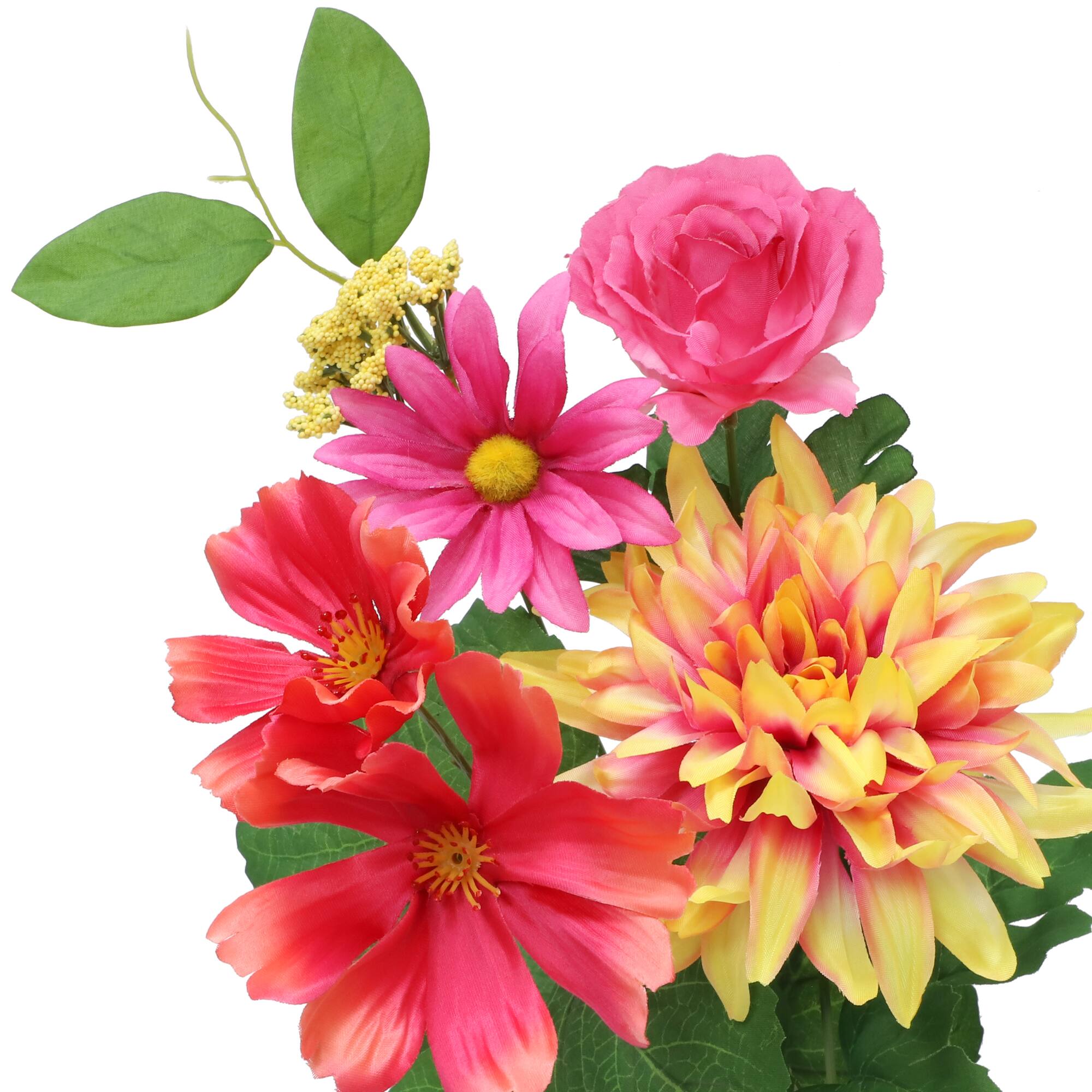 20.5" Yellow & Pink Dahlia & Rose Bush by Ashland®